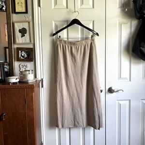Eileen Fisher lightweight french terry a-line 100% organic cotton skirt